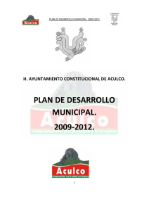 plan de desarrollo municipal. 2009-2012.