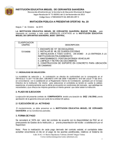 INSTITUCIÓN EDUCATIVA MIGUEL DE CERVANTES SAAVEDRA