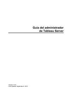 Guía del administrador de Tableau Server