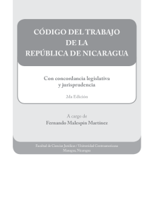CÓDIGO DEL TRABAJO DE LA REPÚBLICA DE NICARAGUA