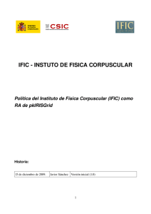 IFIC INSTUTO DE FISICA CORPUSCULAR