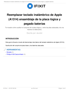 Reemplazar teclado inalámbrico de Apple (A1314