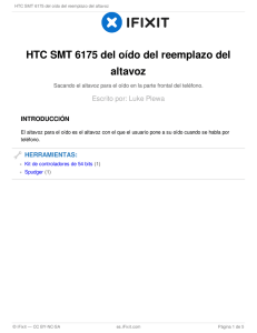 HTC SMT 6175 del oído del reemplazo del altavoz