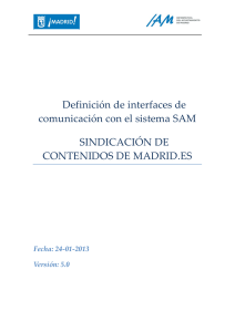 Definición de interfaces de comunicación con el sistema SAM