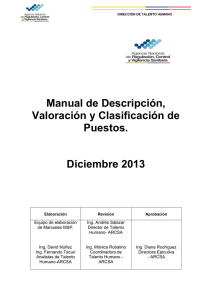 Manual de Descripción, Valoración y Clasificación de