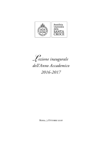 Lezione inaugurale dell`Anno Accademico 2016-2017