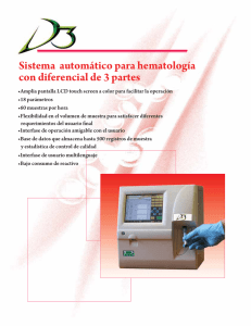 Sistema automático para hematología con diferencial de 3 partes