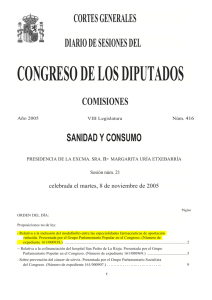 congreso de los diputados - Asociación Española de Narcolepsia