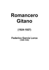 Lorca - Romancero Gitano.