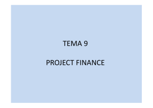 TEMA 9 PROJECT FINANCE