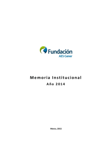 Memoria FUNDACIÓN AES GENER 2014