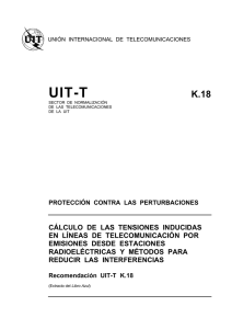 UIT-T Rec. K.18 (11/88) Cálculo de las tensiones inducidas en