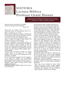 SISTEMA Lectura Bíblica Profesor Grant Horner