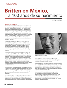 Britten en México, a 100 años de su nacimiento