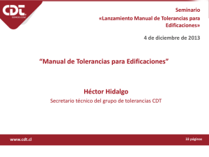 “Manual de Tolerancias para Edificaciones” Héctor Hidalgo