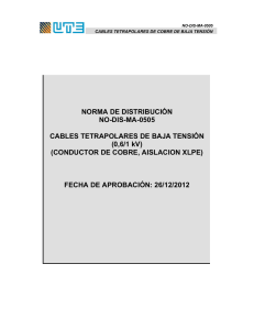 NO-DIS-MA-0505 Cable Tetrapolar de Cobre de BT