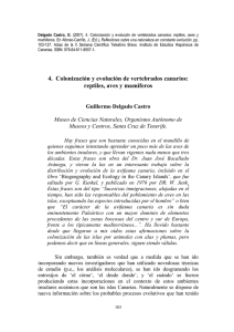 4. Colonización y evolución de vertebrados canarios