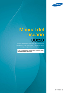 Manual del usuario - SAMSUNG DISPLAY SOLUTIONS