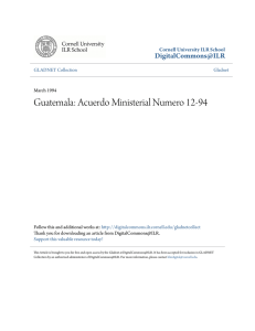 Guatemala: Acuerdo Ministerial Numero 12-94