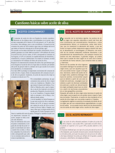 Cuestiones básicas sobre aceite de oliva