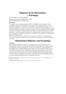 Didáctica de las Matemáticas y Psicología