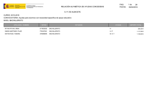 RELACIÓN ALFABÉTICA DE AYUDAS CONCEDIDAS FECHA: PAG
