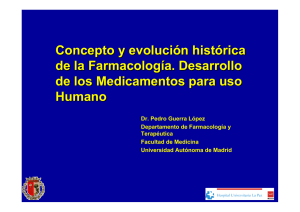 Concepto y Evolución histórica de la farmacología