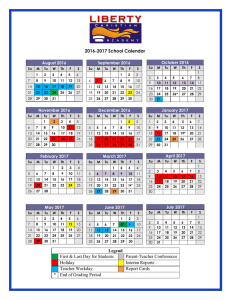 School Calendar - Liberty Christian Academy