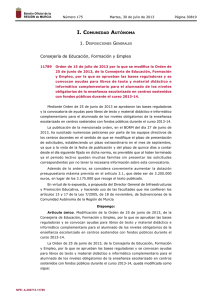 Orden - Boletín Oficial de la Región de Murcia