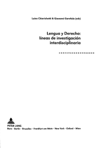 Lengua y Derecho: líneas de investigación interdisciplinaria