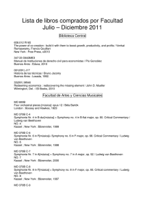 Lista de libros comprados por Facultad Julio – Diciembre 2011