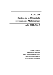 Tzaloa 2011-3 - Olimpiada Mexicana de Matemáticas