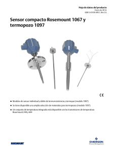 Sensor compacto Rosemount 1067 y termopozo 1097