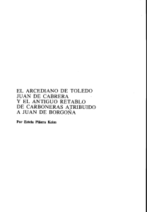 El arcediano de Toledo Juan de Cabrera y el antiguo retablo de