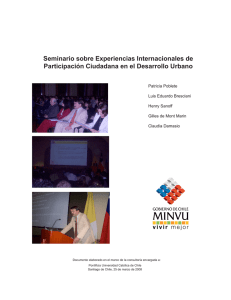 Seminario experiencias internacionales de Participación Ciudadana