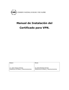 Manual de Instalación del Certificado para VPN.