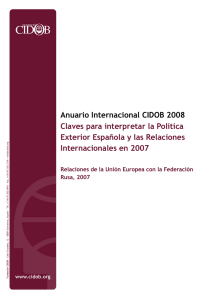 Anuario Internacional CIDOB 2008 Claves para interpretar la