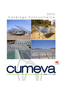 Catálogo Fotovoltaica CUMEVA 2010