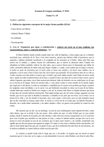 Examen de Lengua castellana. 4º ESO Temas 9 y 10 1.