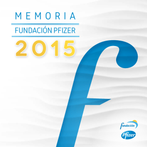 Memoria 2015 - Fundación Pfizer