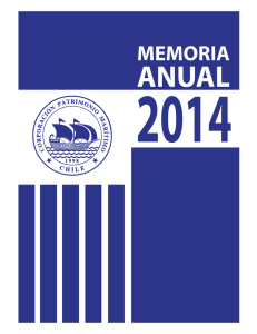 Memoria Anual 2014 - Corporación del Patrimonio Marítimo de Chile