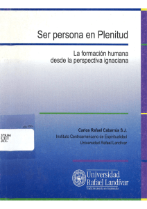 Ser Persona en Plenitud - Universidad Rafael Landívar