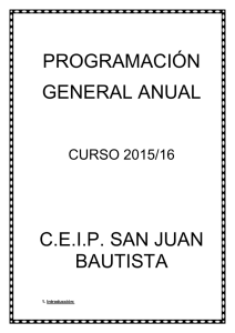 programación general anual - CEIP San Juan Bautista Carbonero El