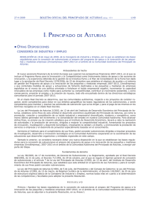 I. Principado de Asturias - Ministerio de Empleo y Seguridad Social