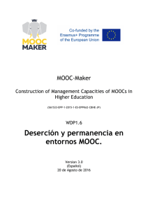 Deserción y permanencia en entornos MOOC.
