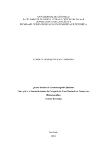 Quatro séculos de Gramaticografia Quéchua: emergência e