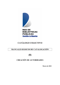 Control de autoridades - Red de Bibliotecas de Castilla