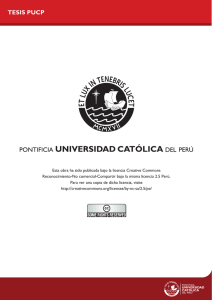 Pontificia Universidad Católica del Perú Facultad de Ciencias e
