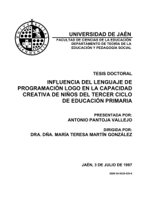 universidad de jaén influencia del lenguaje de programación logo