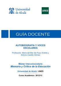 GUIA DOCENTE Autobiografia voces escolares 2012-2013
